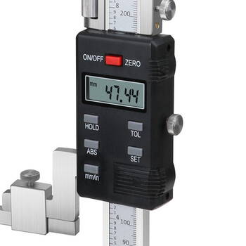 三量不锈钢数显游标高度尺0-300mm划线尺画线高度划线头0-500 JD002 数显0-300mm