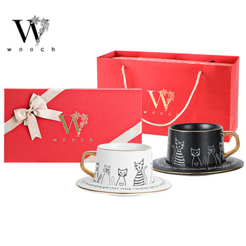 物取(WOOCH)高颜值可爱猫咪咖啡杯碟礼盒套装新家礼物新婚伴手礼情侣杯子送人 物取(WOOCH)高颜值可爱猫咪咖啡杯碟礼盒套装新家礼物新婚伴手礼情侣杯子送人