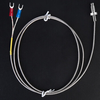 欧华远 k型E型M6螺钉式热电偶温度传感器测温仪电热偶温控器探头感温线E型 M6 公制(细牙) 2米线