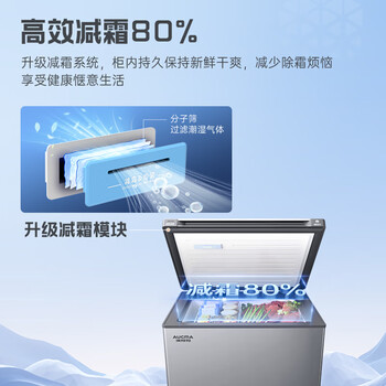 澳柯玛（AUCMA）天际线系列150升单温冷柜低霜家用卧式冰柜冰箱冷藏冷冻BC/BD-150HSNE