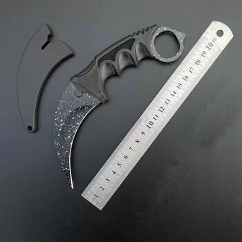 cs go游戏周边csgo爪子刀实物模型金属玩具实体手办鹰爪 星光黑 配