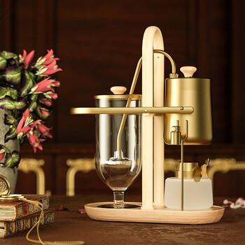 咖啡蒸馏壶adolph虹吸式比利时壶家用煮咖啡器具不锈钢咖啡机礼盒炫燃