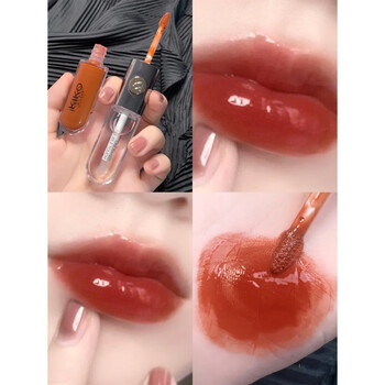 kiko双头唇釉不脱色口l红唇彩奶茶水光玻璃镜面唇膏127蜜糖南瓜色