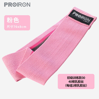 PROIRON普力艾 弹力带力量训练健身阻力带瑜伽练腿练臀弹力圈 粉30磅