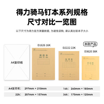 得力(deli)36K18张小学生作业本日记本软抄本笔记本子文具 20本装D3620 得力(deli)36K18张小学生作业本日记本软抄本笔记本子文具 20本装D3620
