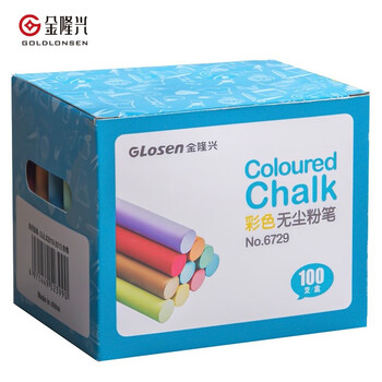 金隆兴【100支】开学季彩色粉笔儿童涂鸦笔绿板黑板报用笔无尘粉笔 普通彩色粉笔1盒 6729 金隆兴【100支】开学季彩色粉笔儿童涂鸦笔绿板黑板报用笔无尘粉笔 普通彩色粉笔1盒 6729