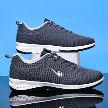 双星八特潮流男鞋百搭休闲鞋网面透气软底防滑运动鞋92070 深灰 39