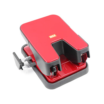 MAX 美克司（MAX）两孔多功能打孔器 省力办公文件档案圆孔打孔机（50张/65g）DP-50T 红色