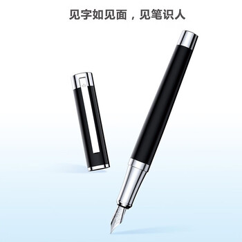 德柏（DARB）钢笔1001大套装EF尖(0.38mm)银色+幻影黑 教师节礼物领导签名长辈男女士商务办公礼盒