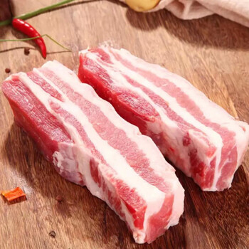 新鲜五花肉沂蒙山散养土猪肉前后腿肉猪胸骨现杀现发 现杀现发带皮五