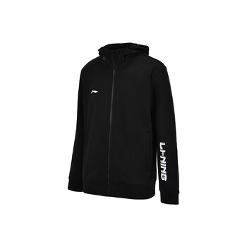 李宁（LI-NING）乒乓球服开衫连帽卫衣时尚长袖套装训练运动团购羽毛球服 L 