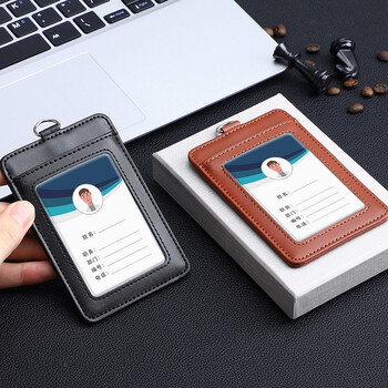 嘉然恒 真皮工作牌企业员工胸牌证件卡套带收纳卡位挂脖牌会议出入证工作证套牛皮材质可定制 黑色竖款 嘉然恒 真皮工作牌企业员工胸牌证件卡套带收纳卡位挂脖牌会议出入证工作证套牛皮材质可定制 黑色竖款