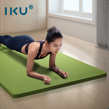 IKU双人瑜伽垫加厚15mm舞蹈训练儿童爬行多功能家庭运动健身垫子绿