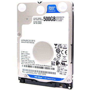 西部数据（WD）500GB 笔记本机械硬盘 WD Blue 西数蓝盘 SATA 5400转128MB 7mm 2.5英寸WD5000LPZX