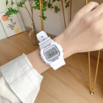 卡西歐(casio)聯名款方塊電子手錶女青少年初高中學生潮流兒童女孩