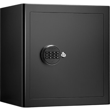 TULX 保险柜办公室文件高40cm保险箱小型放衣柜密码指纹保管箱固定 黑色指纹款