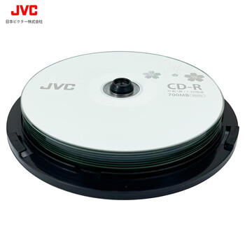 JVC/杰伟世 CD-R 光盘/刻录盘 52速700MB 办公系列 桶装10片 空白光盘
