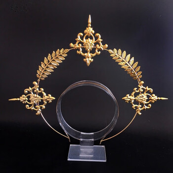 玲川ita圣母光环发箍麦穗十字架羽毛教堂教皇金色发饰走秀拍照道具