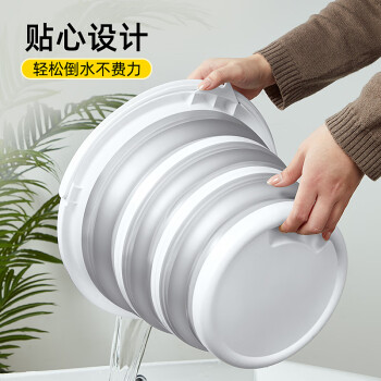 家杰优品折叠水桶便携收纳大容量加厚泡脚桶车载储水桶钓鱼桶旅行洗车桶