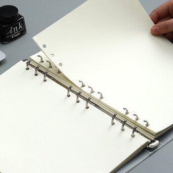 法拉蒙（faramon）B5活页替芯笔记本子9孔横线替换内芯加厚活页纸 B5空白内芯（5本装）