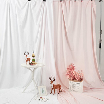 布景纯色拍摄北欧冷淡风主播直播摄影背景布纯白色34米送4个无痕钉