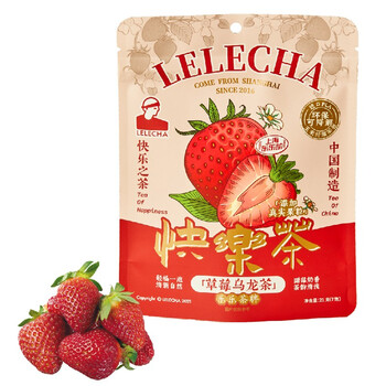 乐乐茶LELECHA 草莓乌龙茶袋泡茶 花草茶包可冷泡 乌龙茶页7包