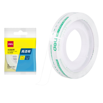 得力（deli）强韧型透明胶带 8mm*30y高粘小胶带 开学必备学习用品 错题整理学生文具 2卷凑单 办公用品 30008