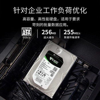 SEAGATE希捷 企业级硬盘 服务器机械硬盘 垂直 PMR CMR SATA 银河7200转 8TB【ST8000NM017B 】