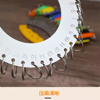 欧唛钥匙盘房东编号标记管理钥匙扣钥匙环钥匙链钥匙圈钥匙分类牌 不锈钢盘11位配12个钥匙牌