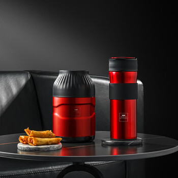WORLD KITCHEN 康宁保温杯400ml+焖烧杯780ml-红 316不锈钢 WK-TMTFJ/KZ/RD