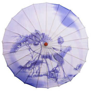 雨伞古典伞舞台舞蹈伞跳舞演出道具装饰伞北极象青花系列13加袋子82cm