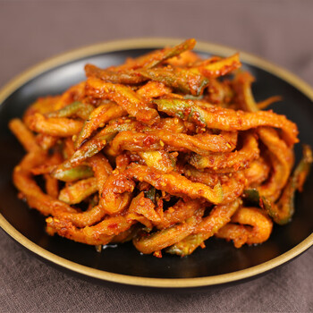 东北朝鲜族萝卜干咸菜下饭菜甜辣味韩式泡菜辣咸菜萝卜条泡菜朝鲜族香