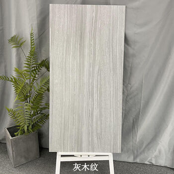 适用于一公分白木纹石英砖600*1200户外园林景观别墅干挂墙砖灰木纹厚