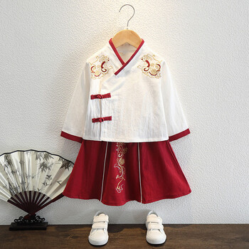 欧玉诗汉服男孩儿童民族服装男童古装中小童传统服饰小男孩唐装中国风