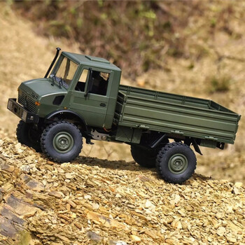 乌尼莫克遥控车兰达科技p06乌尼莫克军卡攀爬越野车rc遥控车后斗升级