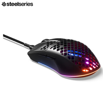 赛睿（SteelSeries）Aerox3有线游戏鼠标 洞洞鼠镂空电竞鼠标 战队推荐FPS/无畏契约/CS2/打瓦专用鼠标 59g轻量化 黑色