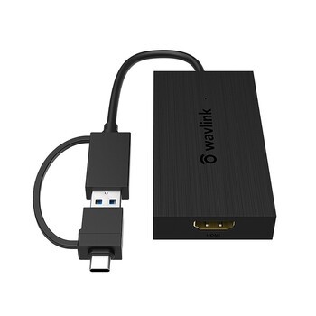睿因 Wavlink WL-UG7601HC USB3.0转HDMI 4K高清显示适配器外置扩屏显卡炒股办公多屏器