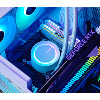 乔思伯（JONSBO）TG-360黑色 一体式水冷散热器 (隐藏式理线/5V神光同步ARGB/阻尼旋转铭牌/PWM温控风扇)