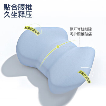 foojo腰靠 护腰靠垫腰托办公室汽车用久坐神器腰部支撑腰枕 天空蓝 foojo腰靠 护腰靠垫腰托办公室汽车用久坐神器腰部支撑腰枕 天空蓝