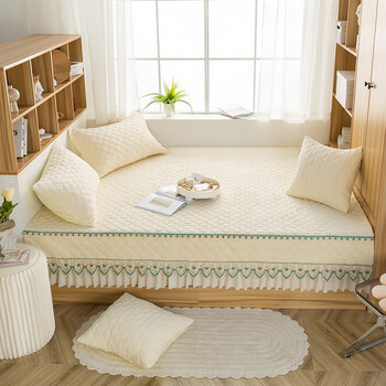 牛奶绒榻榻米床盖定做加厚夹棉大炕盖炕罩防滑炕单炕垫子定制 华丽-米