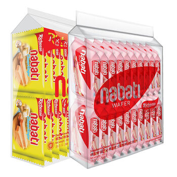 芝士纳宝帝奶酪威化饼干350g罐装小包装500g零食威化 奶酪味500g 草莓