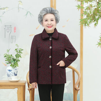 中老年女装棉衣老年人冬装60-70-80岁衣服妈妈秋装外套厚奶奶棉袄sn