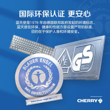 CHERRY樱桃 DC2000 键鼠套装 键盘鼠标 薄膜键盘 电脑键盘 有线键鼠套装 商务办公 超薄即插即用 黑色