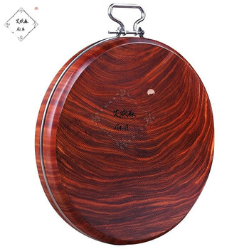 铁木砧板实木菜墩木切菜占板厨房案板防霉粘板家用菜板黑铁木圆钢圈款