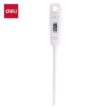 得力(deli)直插探针式温度计 厨房食品温度计油温计婴儿奶温计水温计电子温度计 白色8897 得力(deli)直插探针式温度计 厨房食品温度计油温计婴儿奶温计水温计电子温度计 白色8897