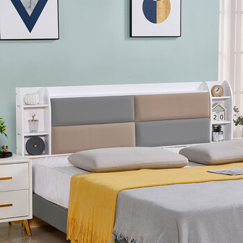 床头单买软包科技布单独床头靠背软包多功能简约现代2021储物床头板