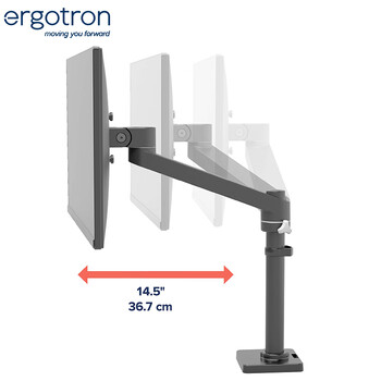 爱格升（Ergotron）NX显示器支架臂笔记本支架桌面升降屏幕支架34英寸显示器增高架（45-669-224）哑光黑