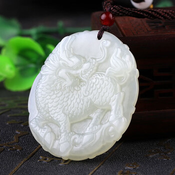 和田玉麒麟挂件- 京东