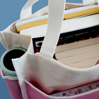 誉禾学生补习袋大容量书包手提袋拎书袋儿童可爱美术袋补课袋三层补习包帆布包 6173粉色 誉禾学生补习袋大容量书包手提袋拎书袋儿童可爱美术袋补课袋三层补习包帆布包 6173粉色