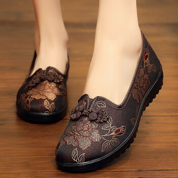 wvne老北京布鞋女春秋新款奶奶鞋老人鞋轻便软底妈妈鞋老太太休闲女鞋